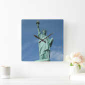 Freiheitsstatue - Foto Quadratische Wanduhr (Zuhause)