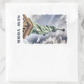 Freiheitsstatue für benutzerdefinierte Textaufkleb Rechteckiger Aufkleber (Tasche)