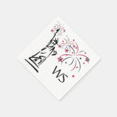 Freiheitsstatue für Feuerwerke Mit Monogramm Serviette (Ecke)