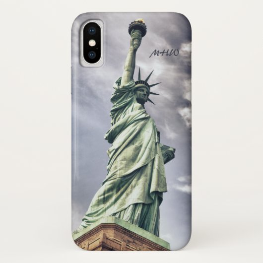 Freiheitsstatue für kundenspezifische Monogramm-Te Case-Mate iPhone Hülle (Rückseite)