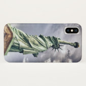 Freiheitsstatue für kundenspezifische Monogramm-Te Case-Mate iPhone Hülle (Rückseite (Horizontal))