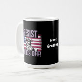 Freiheitsstatue für Protestwiderstände Kaffeetasse (Vorderseite Links)