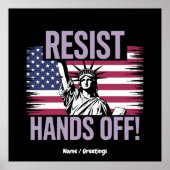 Freiheitsstatue für Protestwiderstände Poster (Vorne)