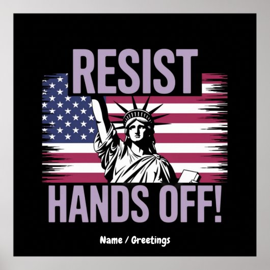 Freiheitsstatue für Protestwiderstände Poster (Vorne)