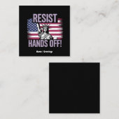 Freiheitsstatue für Protestwiderstände Quadratische Visitenkarte (Vorne/Hinten)