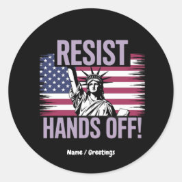 Freiheitsstatue für Protestwiderstände Runder Aufkleber