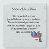 Freiheitsstatue Gedicht Steinuntersetzer (Vorderseite)