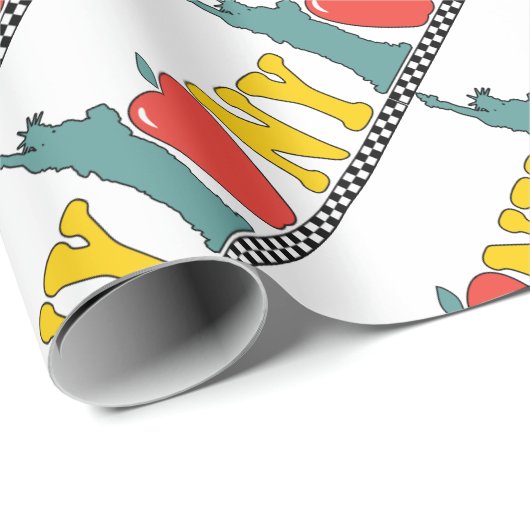 Freiheitsstatue Geschenkpapier (Rolleneckpunkt)