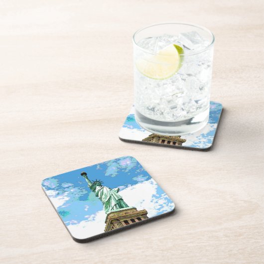 Freiheitsstatue Getränkeuntersetzer (Rechte Seite)