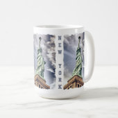 Freiheitsstatue Gewohnheits-Tassen Kaffeetasse (VorderseiteRechts)