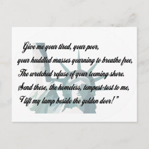 Freiheitsstatue - Gib mir deine müden... Postkarte