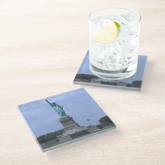 Freiheitsstatue Glasuntersetzer (Schrägansicht)