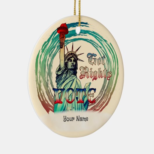 Freiheitsstatue Got Rechte Keramik Ornament (Rechts)