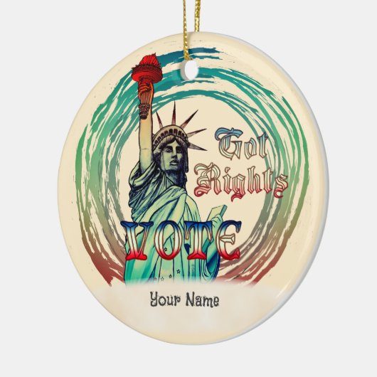 Freiheitsstatue Got Rechte Keramik Ornament (Links)