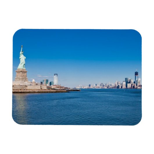 Freiheitsstatue, Hudson River und Manhattan Magnet (Horizontal)