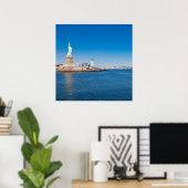 Freiheitsstatue, Hudson River und Manhattan Poster (Heimbüro)