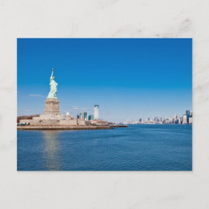 Freiheitsstatue, Hudson River und Manhattan Postkarte