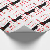 Freiheitsstatue I Liebe New Yok City Pop Art Geschenkpapier (Ecke)