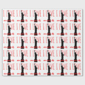 Freiheitsstatue I Liebe New Yok City Pop Art Geschenkpapier (Flach)