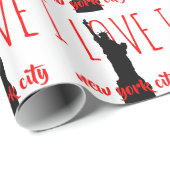 Freiheitsstatue I Liebe New Yok City Pop Art Geschenkpapier (Rolleneckpunkt)