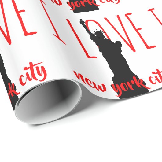 Freiheitsstatue I Liebe New Yok City Pop Art Geschenkpapier (Rolleneckpunkt)