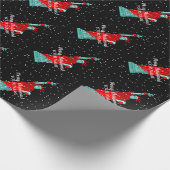 Freiheitsstatue im Santa Claus - Ausstattung Weihn Geschenkpapier (Ecke)