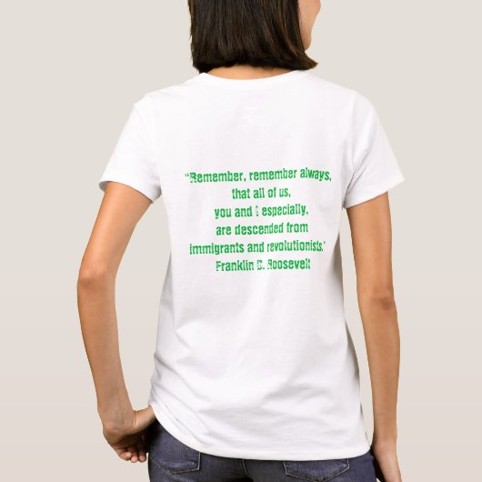 Freiheitsstatue - Immigrations-Shirt T-Shirt (Rückseite)