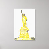 Freiheitsstatue in Gelb- und Grautönen Leinwanddruck (Vorderseite)