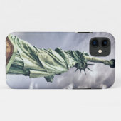 Freiheitsstatue in Monogramm-Fällen Case-Mate iPhone Hülle (Rückseite (Horizontal))
