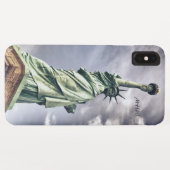 Freiheitsstatue in Monogramm-Fällen Case-Mate iPhone Hülle (Rückseite (Horizontal))