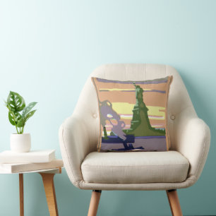 Freiheitsstatue in New York City, Vintage-Reise Kissen