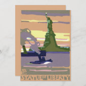 Freiheitsstatue in New York City, Vintage Travel (Vorne/Hinten)