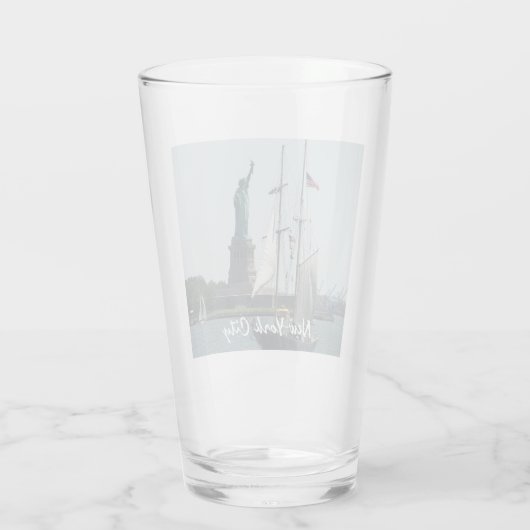 Freiheitsstatue in New York Glas (Rückseite)