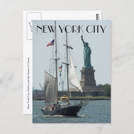 Freiheitsstatue in New York Postkarte (Vorne/Hinten)