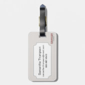 Freiheitsstatue in New- Yorkhafen Gepäckanhänger (Rückseite vertikal)