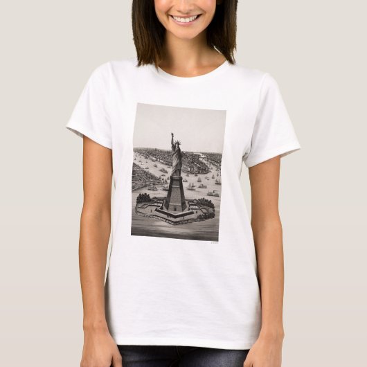 Freiheitsstatue in New- Yorkhafen T-Shirt (Vorderseite)