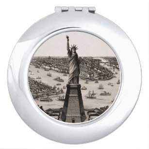 Freiheitsstatue in New- Yorkhafen Taschenspiegel