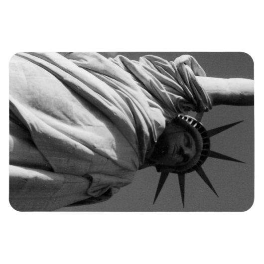 Freiheitsstatue in Schwarz-Weiß Magnet (Horizontal)
