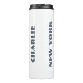 Freiheitsstatue individuelle Name stolpern Thermosbecher (Rückseite)