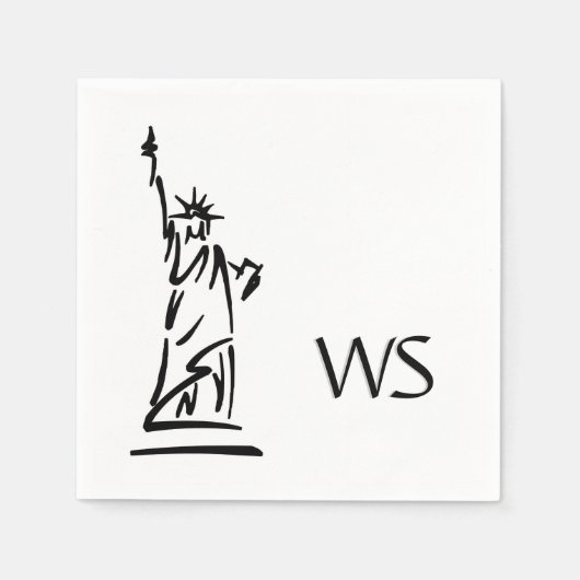 Freiheitsstatue initialisiert serviette (Vorderseite)