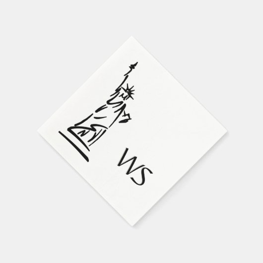 Freiheitsstatue initialisiert serviette (Ecke)