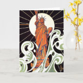 Freiheitsstatue Karte (Gelbe Blume)