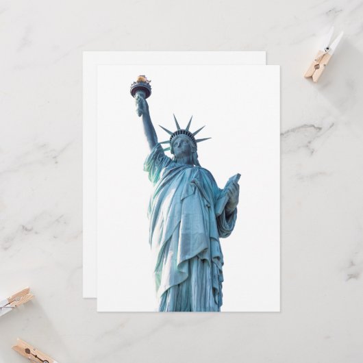 Freiheitsstatue Karte (Vorderseite/Rückseite Beispiel)