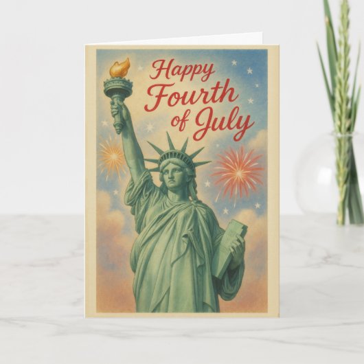 Freiheitsstatue Karte (Vorderseite)