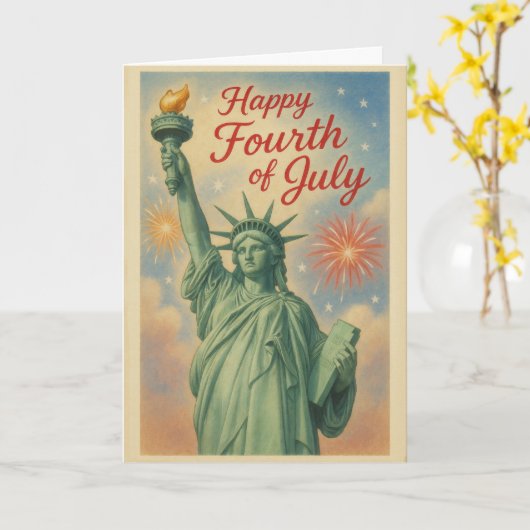 Freiheitsstatue Karte (Gelbe Blume)
