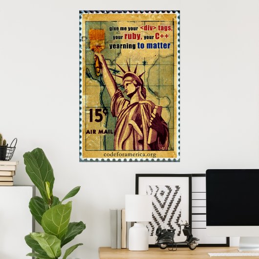 Freiheitsstatue/Kodex Poster (Heimbüro)