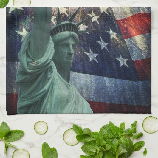 Freiheitsstatue Küchentuch (Gefaltet)