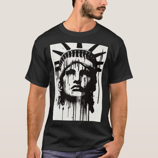 Freiheitsstatue künstlerisches Rendering Lady Libe T-Shirt (Vorderseite)