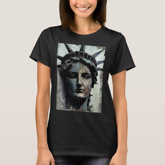 Freiheitsstatue künstlerisches Rendering Lady Libe T-Shirt (Vorderseite)