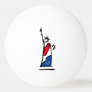 Freiheitsstatue / Lady Liberty Streifen Tischtennisball